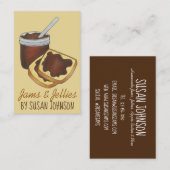 自家製ジャムズジェリーアップルバター缶詰 名刺 (正面/裏面)