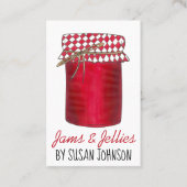 自家製ジャムズジュリーフルーツ缶詰を保存食 名刺 (正面)