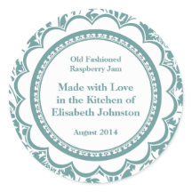 自家製ジャムゼリーのダマスク缶詰ラベル