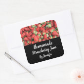 自家製ジャム写真：赤いジューシーなイチゴ スクエアシール (封筒)