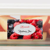 自家製ジャム新鮮なフルーツ写真と文字 ラベル (貼付)