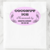 自家製ジャム瓶のシールを保存 楕円形シール (バッグ)