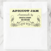 自家製ジャム瓶のシールを保存 長方形シール (バッグ)