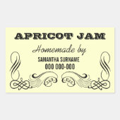 自家製ジャム瓶のシールを保存 長方形シール (正面)