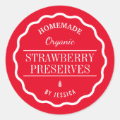 自家製ジャム食品ラベルを保存 ラウンドシール (正面)