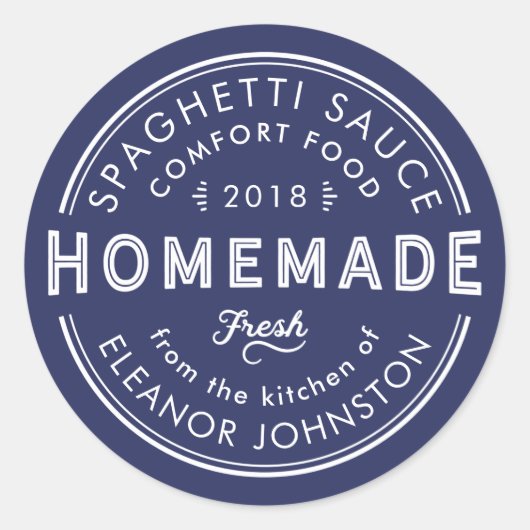 自家製ジャム/ゼリー/ソース・キッチンラベル ラウンドシール (正面)