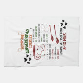 自家製ジンジャーブレッドクッキーレシピクリスマスプレゼント キッチンタオル (横)