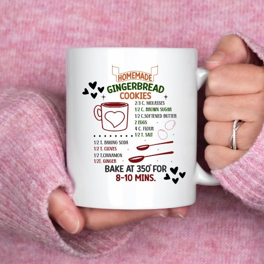 自家製ジンジャーブレッドクッキーレシピクリスマスプレゼント コーヒーマグカップ