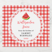 自家製スイカジュース飲料 リキュールボトルラベル (シングルラベル)