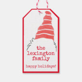 自家製スイーツつるラベルかわいいサンタクロース | ギフトタグ (裏面)