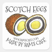 自家製スコッチエッグUK英国スナック食品 スクエアシール (正面)