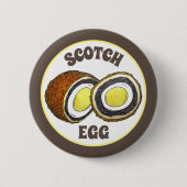 自家製スコッチエッグUK英国スナック食品 缶バッジ (正面)