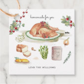 自家製スタッフィングレシピ |感謝祭メッセージカード フェイバータグ (正面)