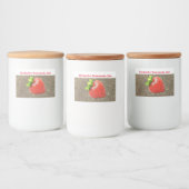 自家製ストロベリージャムカスタムスパークルシルバーレッド フードラベル (ボトル)