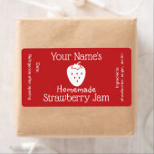 自家製ストロベリージャムラベルパーソナライズされたカスタム ラベル (インサイチュ)