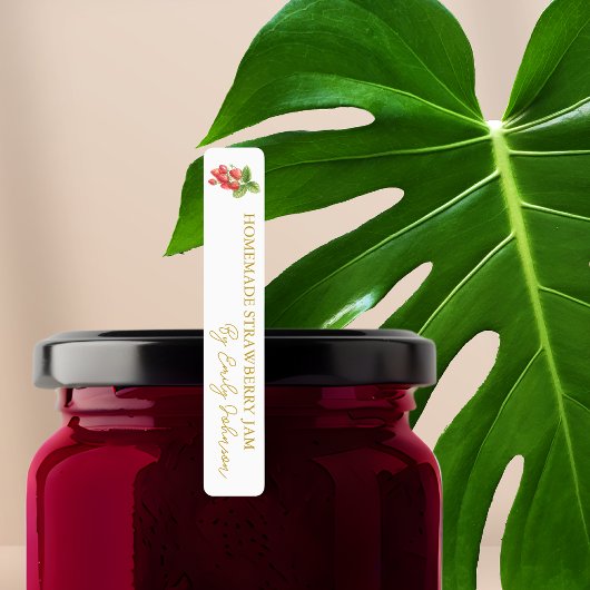 自家製ストロベリージャム薄いラベル ラベル