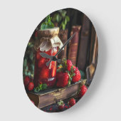 自家製ストロベリージャム ラージ壁時計 (傾斜)