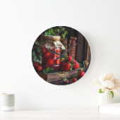 自家製ストロベリージャム ラージ壁時計 (ホーム)