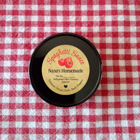 自家製スパゲッティソース製品シール ラウンドシール