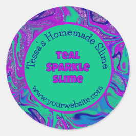 自家製スライムカラフルクールカスタムラベル ラウンドシール