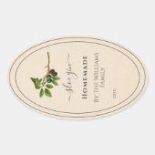 自家製スロージンとヴィンテージイラストレーション 楕円形シール (正面)