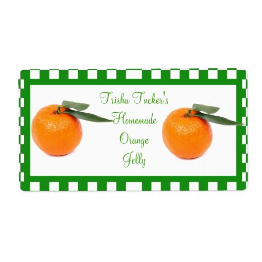 自家製ゼリー/ジャムラベル ラベル (正面)