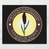 自家製ソルガムシロップテンプレート リキュールボトルラベル (シングルラベル)