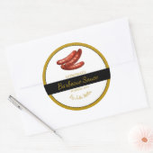 自家製ソーセージバーベキューソースBBQラベル ラウンドシール (封筒)