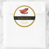 自家製ソーセージバーベキューソースBBQラベル ラウンドシール (バッグ)