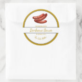 自家製ソーセージバーベキューソースBBQラベル ラウンドシール (バッグ)