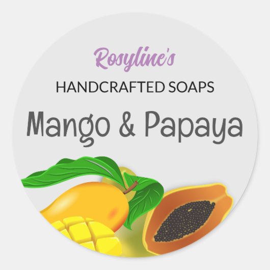 自家製ソープシール用ラベル ラウンドシール (正面)