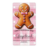 自家製ソープビジネスジンジャーブレッドクリスマスラベル ラベル (正面)