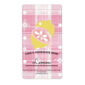 自家製ソープビジネスレモンクリスマスラベル ラベル (正面)