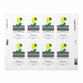 自家製ソープビジネスレモンストライプ類 ラベル (フルシート)