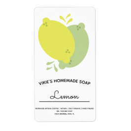 自家製ソープビジネスレモンライム ラベル