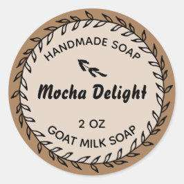 自家製ソープラスティックカントリー花輪モカ ラウンドシール