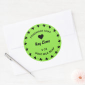 自家製ソープ素朴カントリーハートリースライム ラウンドシール (封筒)