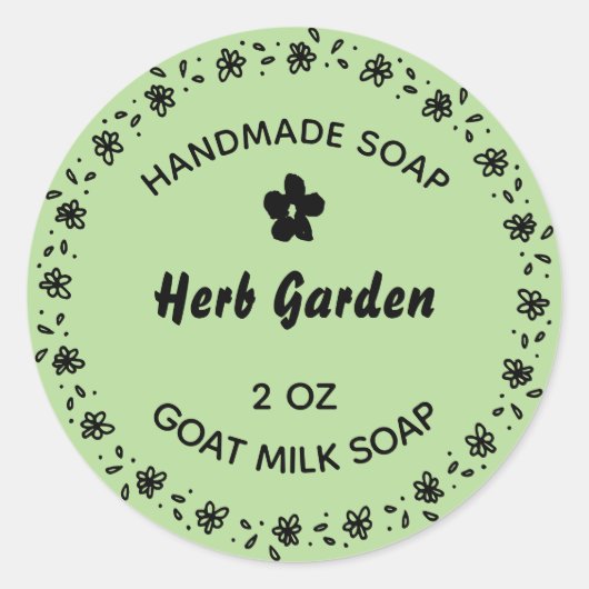 自家製ソープ素朴フラワーリースカントリーハーブ ラウンドシール (正面)