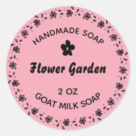 自家製ソープ素朴フラワーリースカントリーピンク ラウンドシール