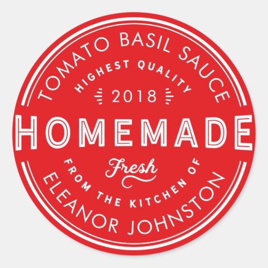 自家製ソーレーベルカスタムの色と文字 ラウンドシール (正面)