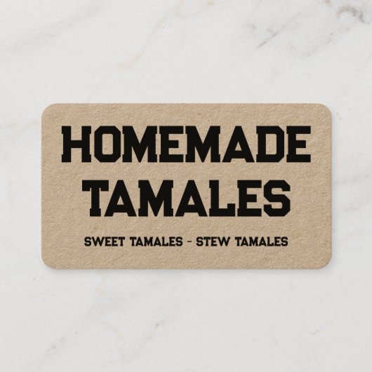 自家製タマレスクラフト 名刺 (正面)