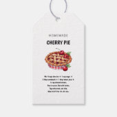 自家製チェリーパイのレシピ ギフトタグ | サンクスギビング (正面)