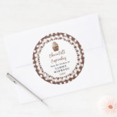 自家製チョコレートカップケーキ食品ラベル ラウンドシール (封筒)