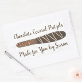 自家製チョコレートカバー付プレッツェルロッド 長方形シール (封筒)