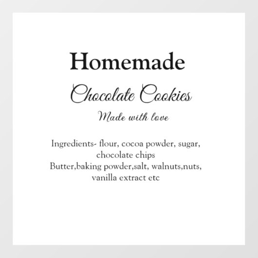 自家製チョコレートクッキーで作られたラブアド文字 ウィンドウサイン (シート)