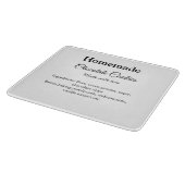 自家製チョコレートクッキーで作られたラブアド文字 カッティングボード (角)