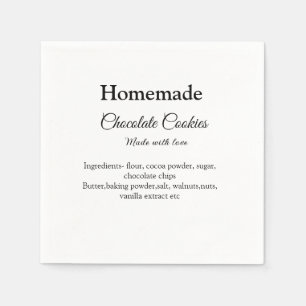 自家製チョコレートクッキーで作られたラブアド文字 スタンダードカクテルナプキン