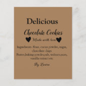 自家製チョコレートクッキーで作られたラブアド文字 チラシ (裏面)