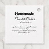 自家製チョコレートクッキーで作られたラブアド文字 フェイバータグ (裏面)