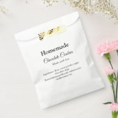 自家製チョコレートクッキーで作られたラブアド文字 フェイバーバッグ (封をした状態)